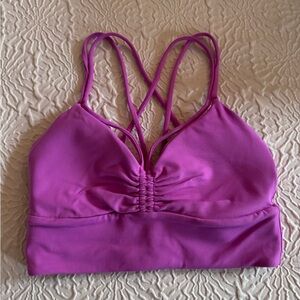 Lululemon Sonic Pink Strappy Sports Bra, size 4